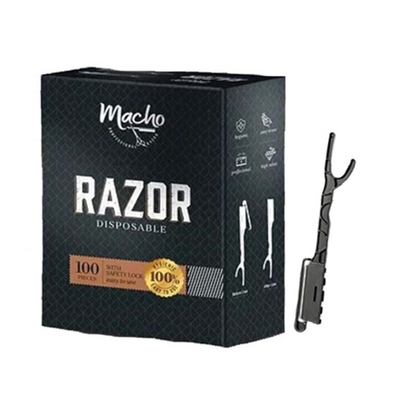 12-200050 BETTER BARBER MACHO RAZOR DISPOSABLE RAZOR HEADS 100 PIECE